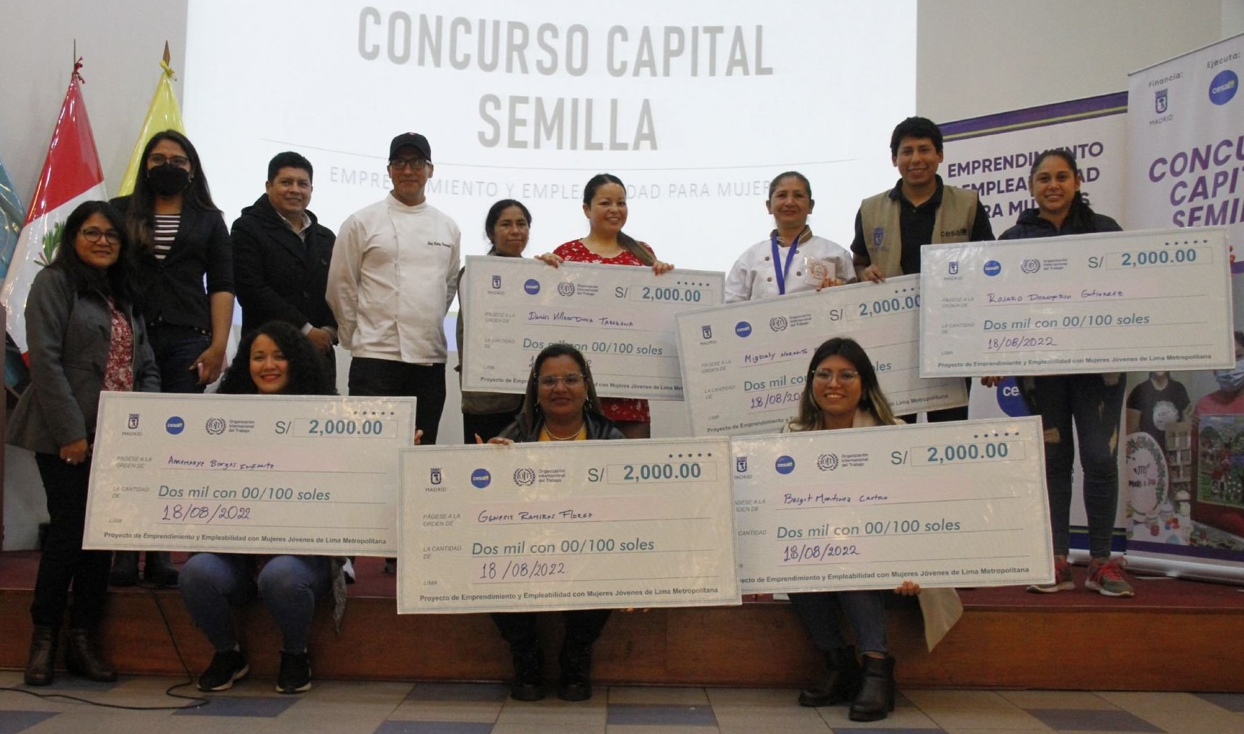 23 mujeres emprendedoras, peruanas y venezolanas, recibieron capital semilla para sus negocios en Lima (Per)