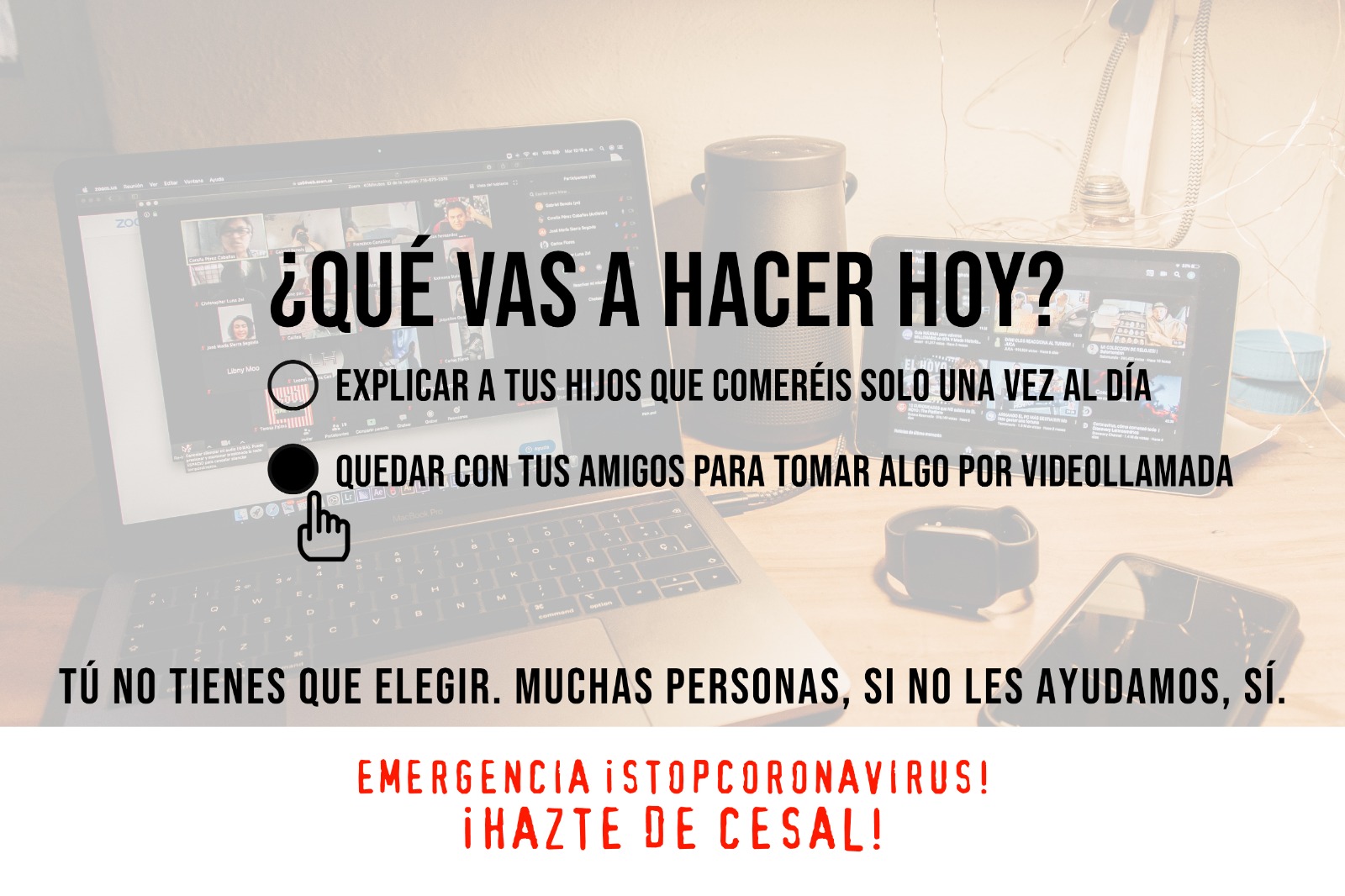 Coronavirus; emergencia; salud; CESAL; dona; voluntariado