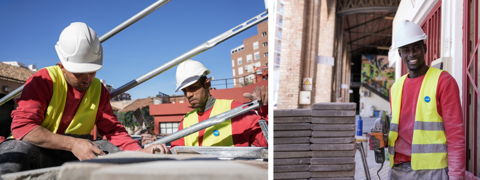 Alumnos en la Fundaci�n Laboral de la construcci�n. 2