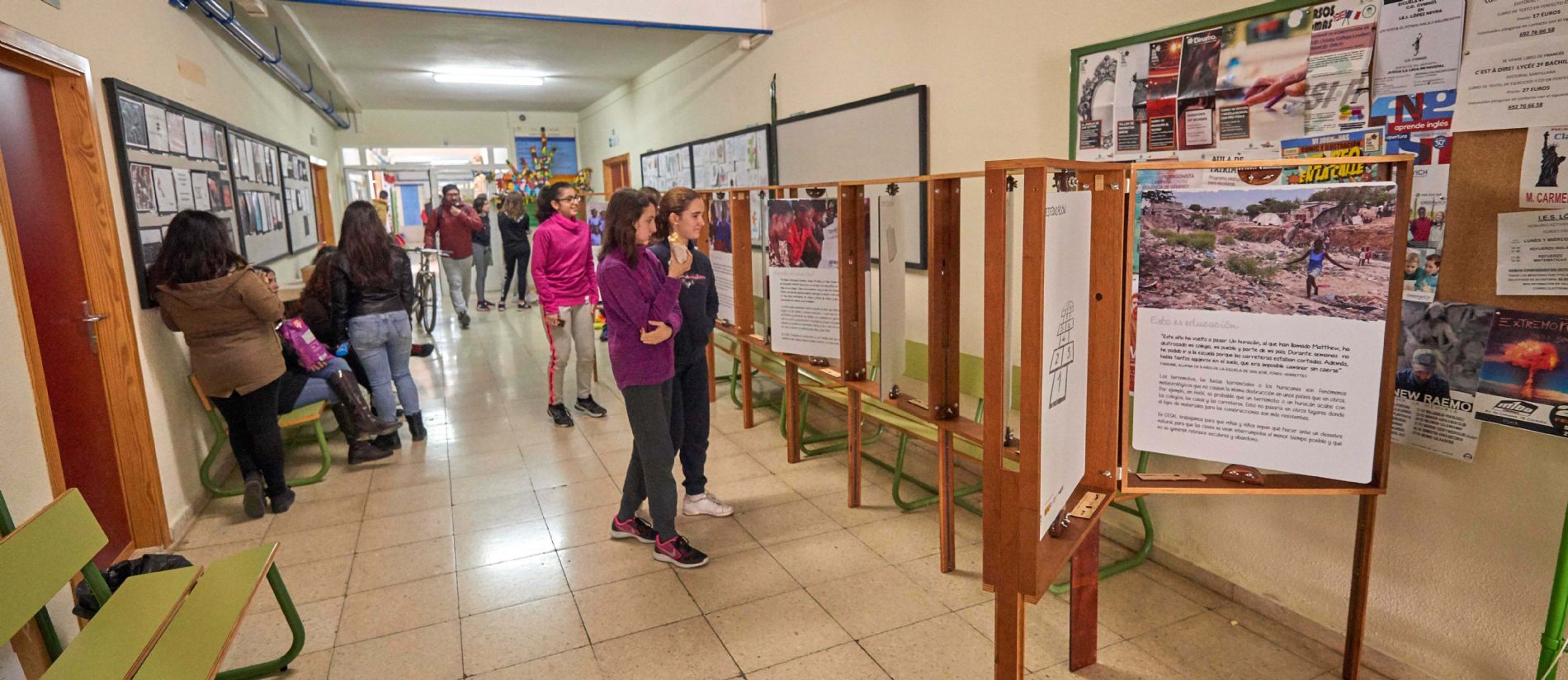 Alumnado visitando la exposicin