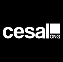 Cesal logotipo rectangular negativo