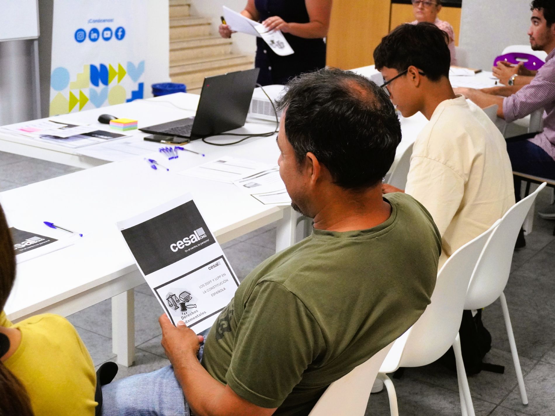 Participantes durante una de las sesiones de la formaci�n sobre Derechos, Libertades y Valores Democr�ticos impulsada por Cesal. / Foto: Cesal