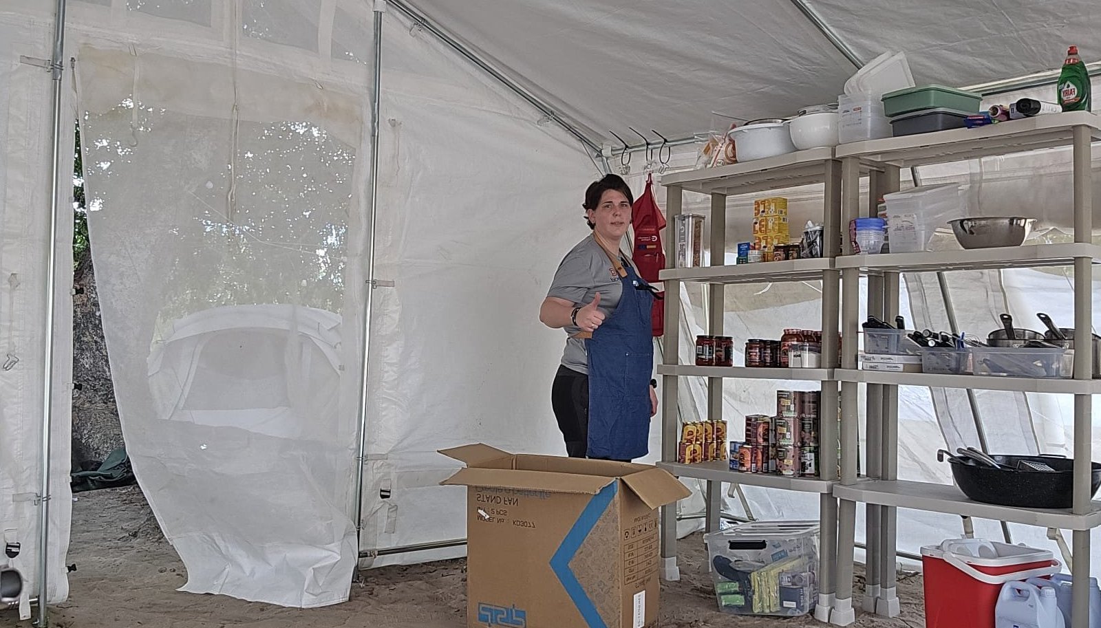 El equipo de cocina de Cesal en el AquqSTART en Mozambique