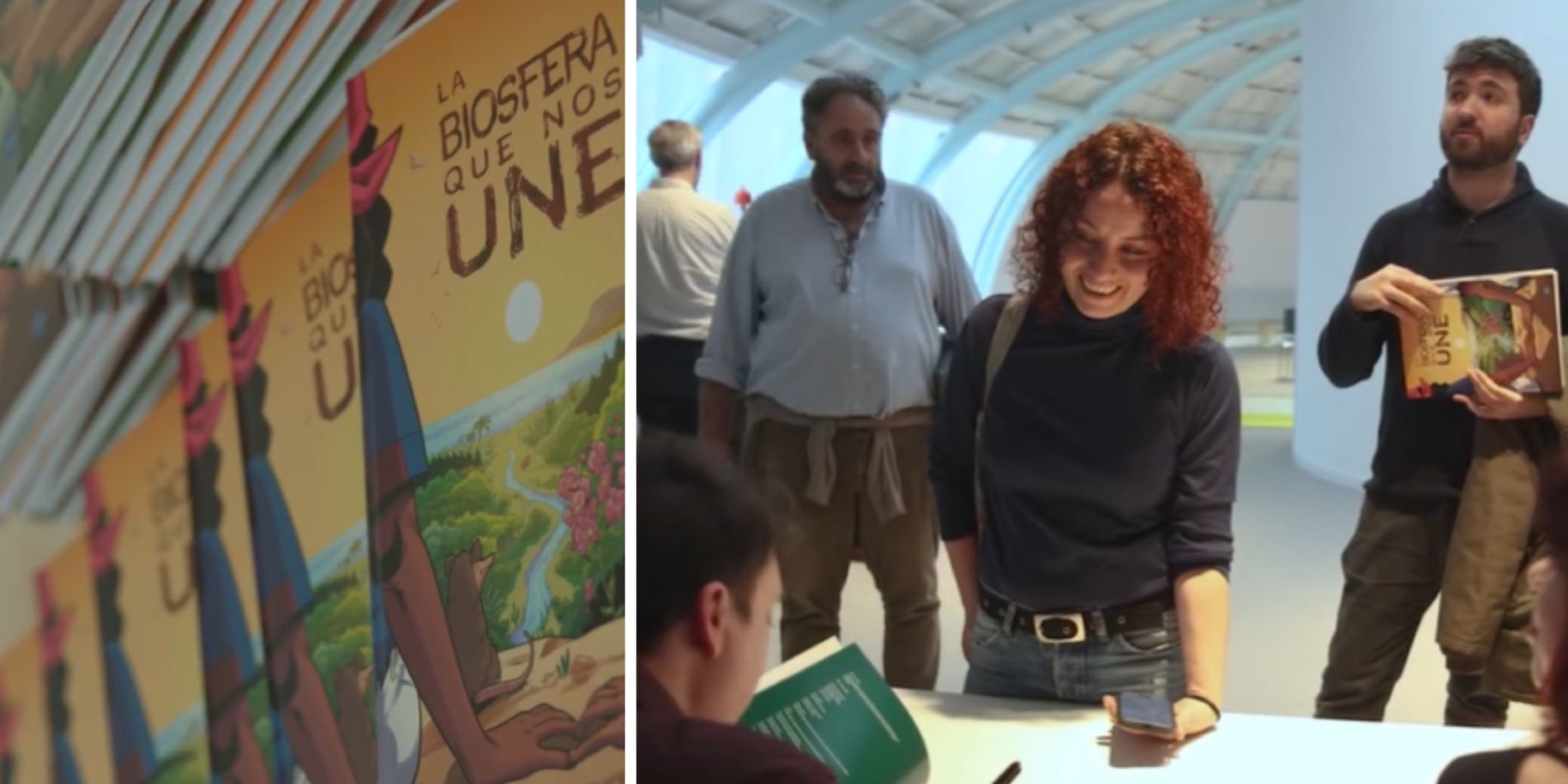 firma de ejemplares del cmic tras la presentacin