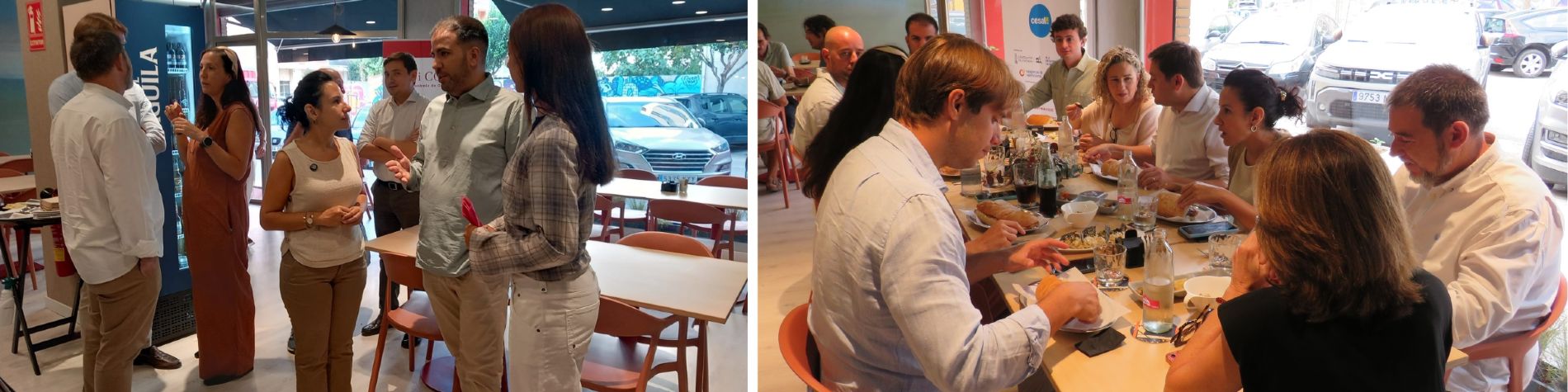el equipo de conselleria almuerza en Foc i Cor