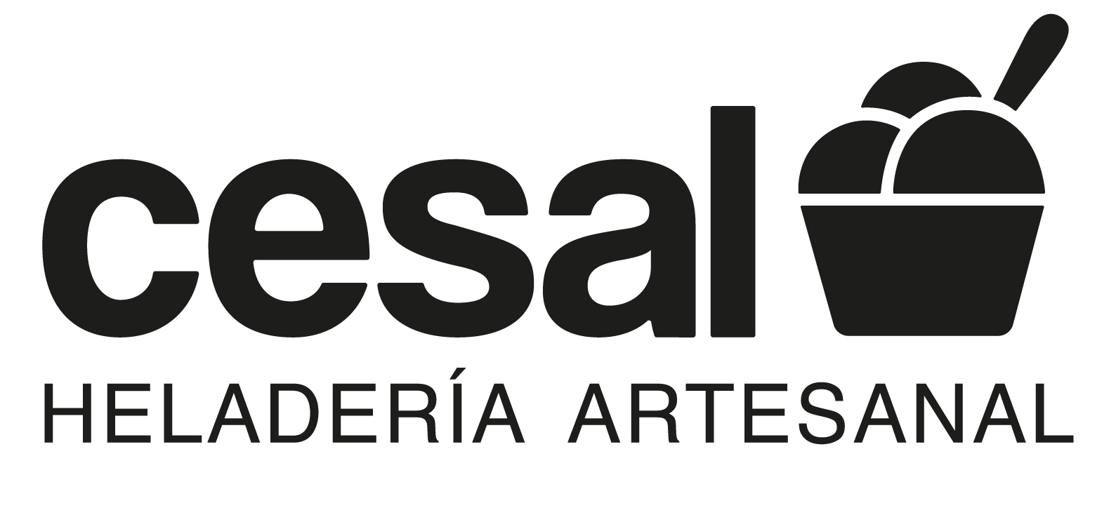 Logotipo Cesal Heladería Negro